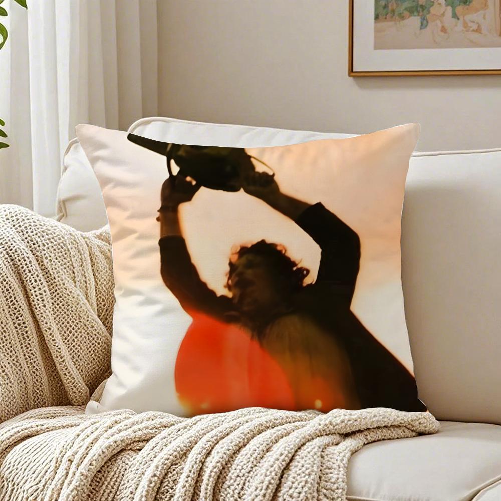 Movie Horror The TTexas Chain Saw MMassacre Cushion Cover Pillowcase Antidustmite Living Room Sofa Decor Cushion Room