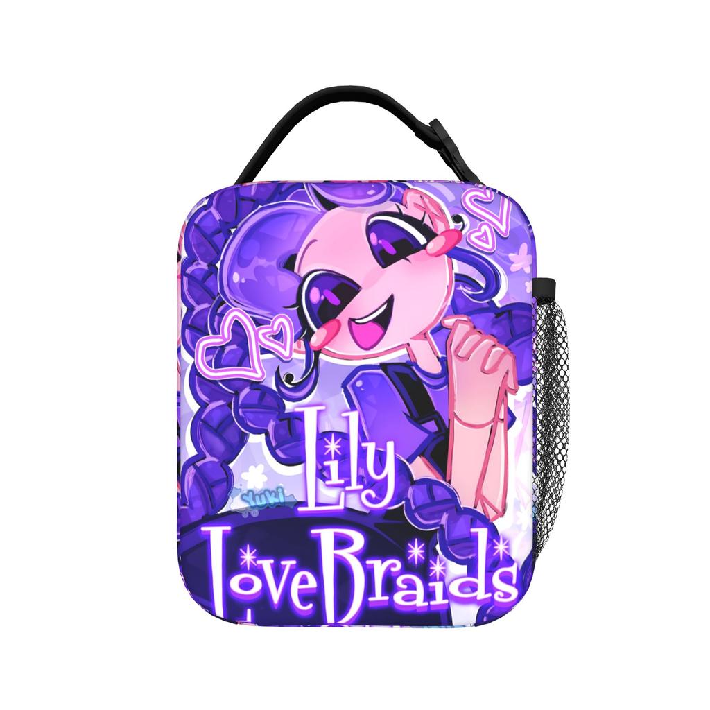 Fun Game Lily Lovebraids Lunch Bag Portable Lunch Box Girls Picnic Custom Cooler Bag Cute Oxford Tote Food Bags