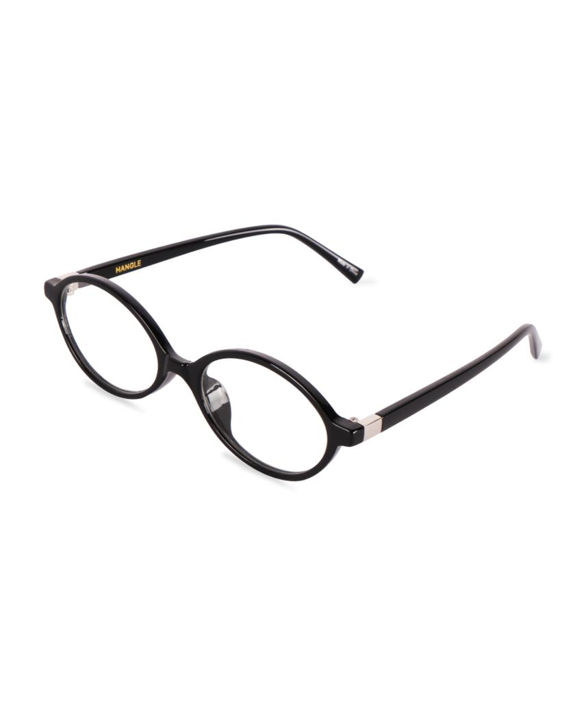 Hangeul [Blue Light Blocking] Geek Chic Oval Black