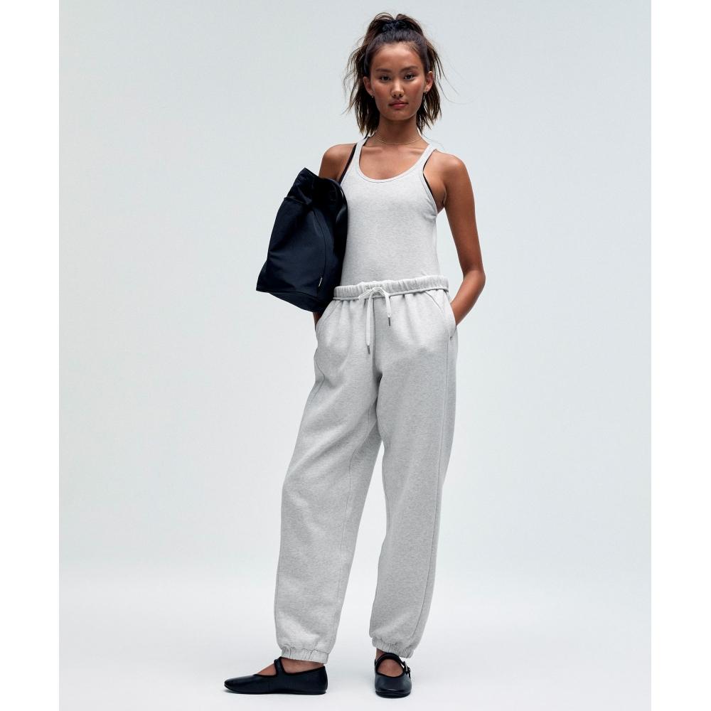 Lululemon Scuba Mid Rise Oversized Jogger  Short Heathered Core Ultra Light Grey