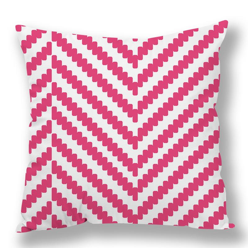 Colored Plaid Geometric Pillow Cover Contrasting Color Creative Pillow Cover Quilt Cover Premium Durable Quality