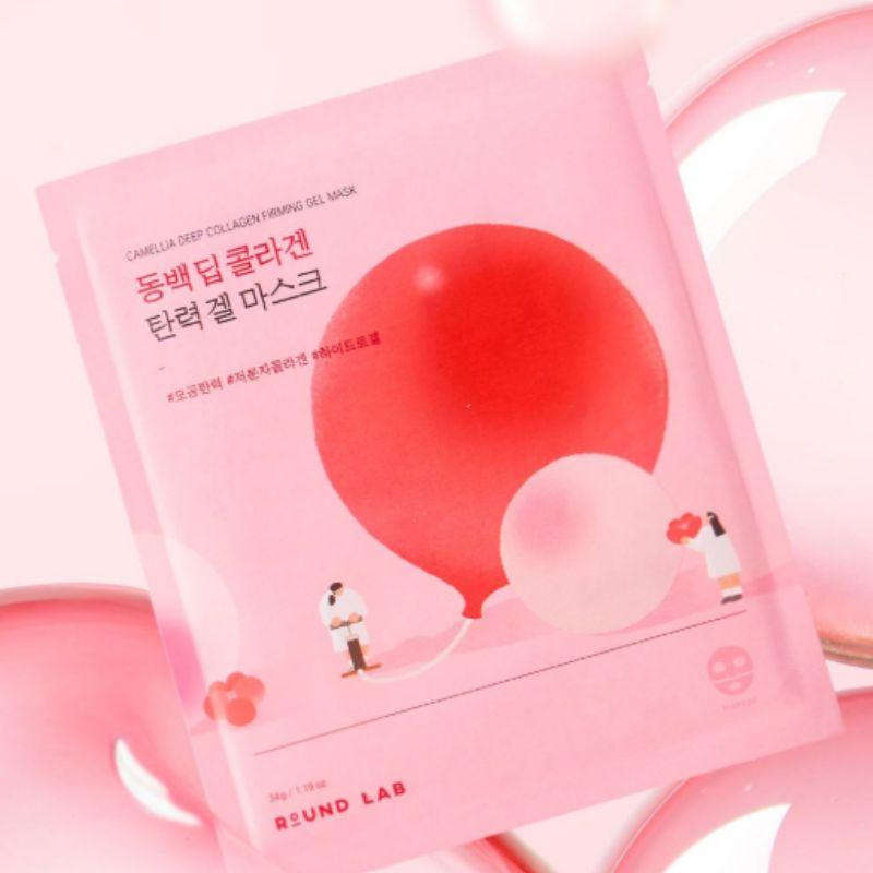 ROUND LAB Camellia Deep Collagen Firming Gel Mask 34g X 4 Sheets