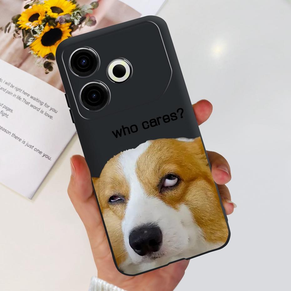 2024 Fashion Case For Tecno Pova 6 Neo Black Silicone Soft TPU Back Cover For Tecno Pova 6Neo 4G Phone Cases