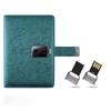 Refillable Loose Leaf Binder Notebook Fingerprint Lock Power Bank Diary Leather Organizer with Wireless Charger Usb Flash Drive