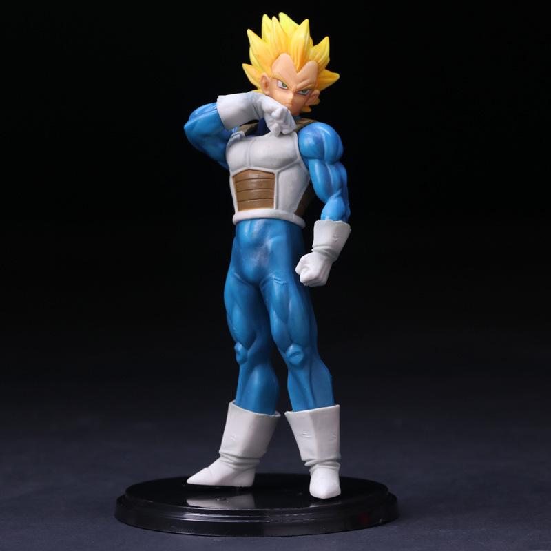 18CM Anime Dragon Ball Vegeta Battle Preparation Super Saiyan Warrior Awakening Ver Model Toy Gift Collection Action Figure