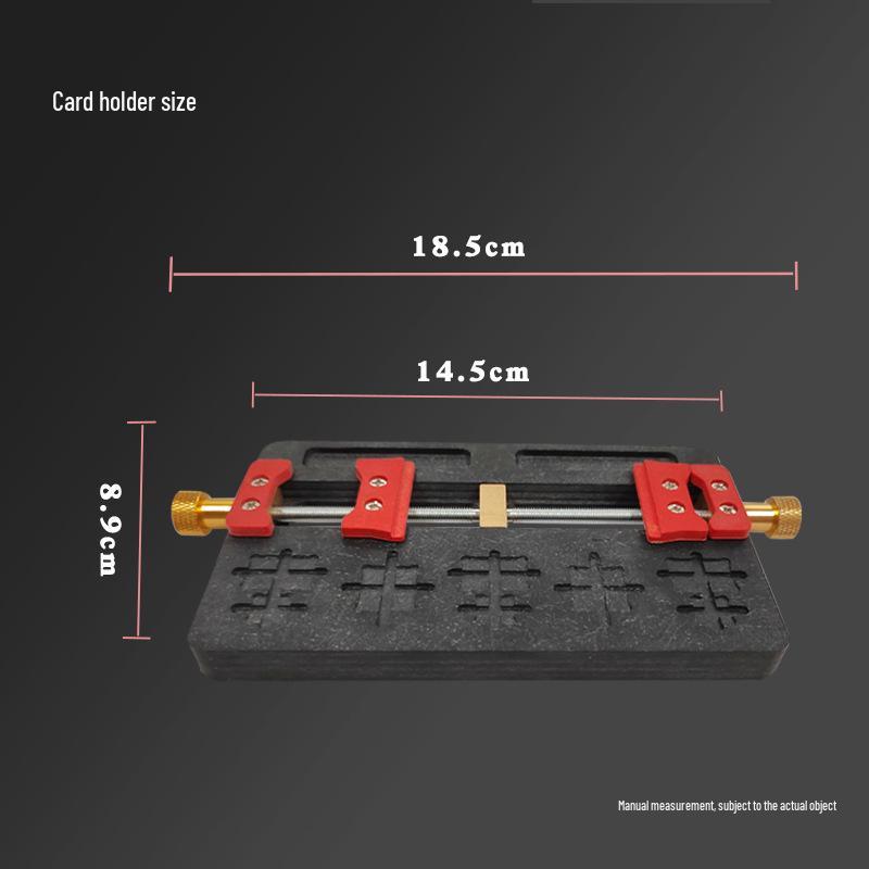 Mobile Phone Repair Fixture: Dual-Axis IC Glue Removal Clamp, Heat-Resistant BGA Chip and Circuit Board Holder.