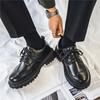 Fashion Dress Shoes New In Leather Men Business Platform Thick Sole Man Casual Shoe Formal Pu Social Classic Original Common Size 45
