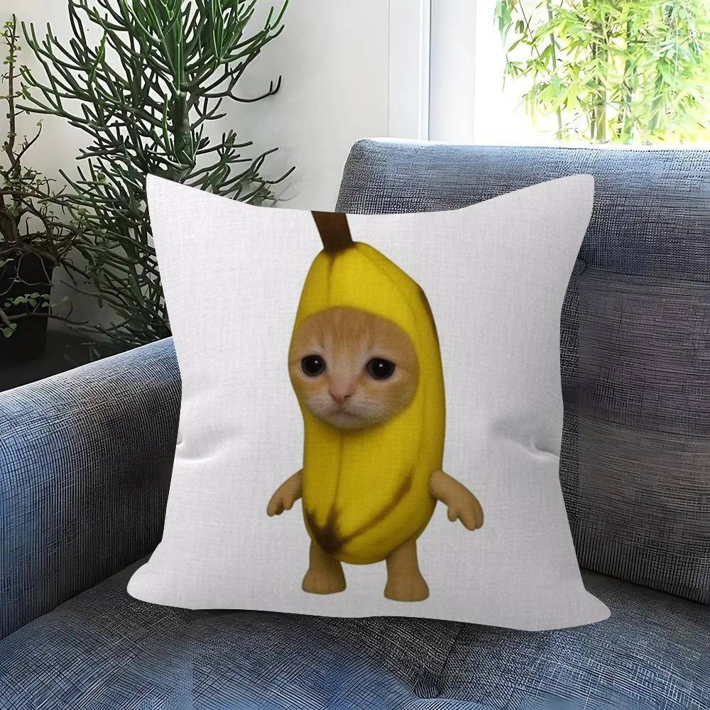 Cat Emoji Fun Art Pillow Covers Cartoon Sofa Decorative Home Doublesided Printing Short Plush Cute Cushion Cover