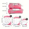 3pcs Portable Travel Storage Bag Set With Mesh Stitching, Double Layer Zipper Foldable Luggage Organizer, Clothing Storage Bags