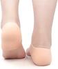Daily Stock Silicone Gel Heel Pad Socks for Pain Relief for Men and Women (Beige)