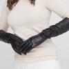 Brown Women' GLOVES Stylish Snake Skin Slightly Shiny Autumn/winter