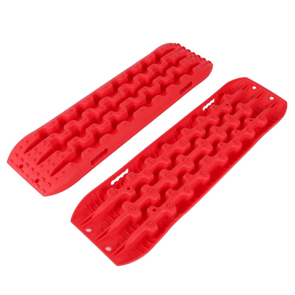 Red Recovery Board Sand Mud Snow Tracks Tire Ladder with Storage Bag Fit for Off Road Vehicle