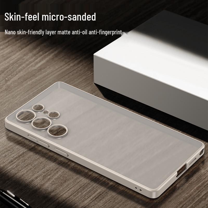 Semi-Transparent Frosted Solid-Color Case for Samsung S25 Ultra: Simple Protective Shell