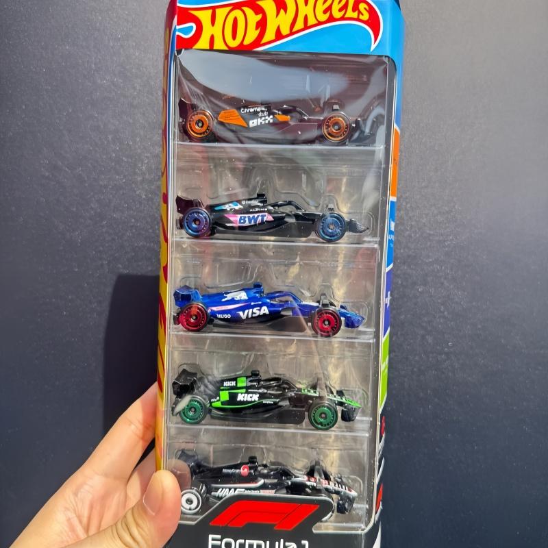 New Hot Wheel 1:64 Alloy Sports Car, Red Bull F1 Racing Car, Five Pack, Five Pack, Mclaren Simulation Toy Car Model Gift Toys