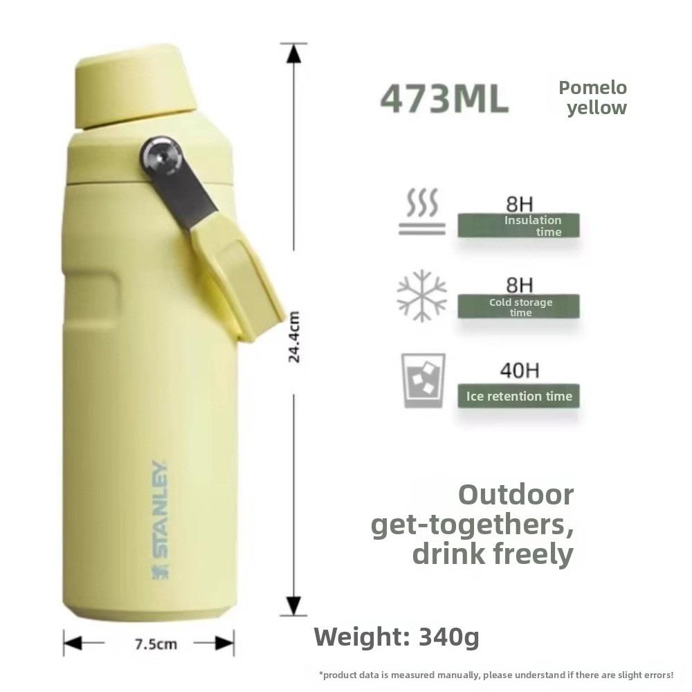 STANLEY 473ml (16oz) Sports Insulated Water Bottle | Leakproof Flip Lid, 8H Hot/8H Cold/40H Ice жёлтый