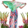 Chae Look HAND-DRAWN WATERCOLOR GLADIOLUS CARRE SCARF