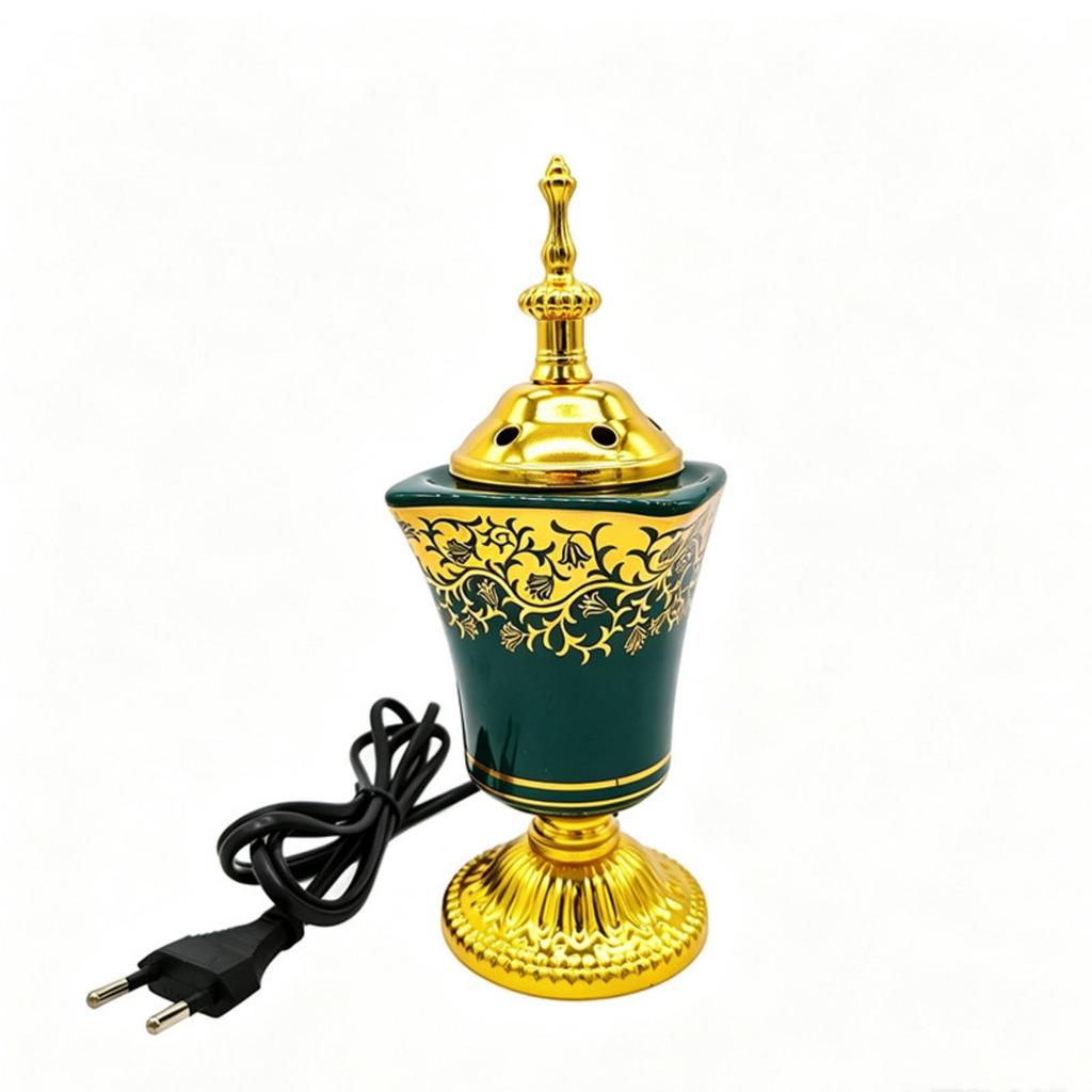 Electric Scented Incense Burner Ceramic Aroma Cone Holder Room Fragrance Diffuser for Home Decor