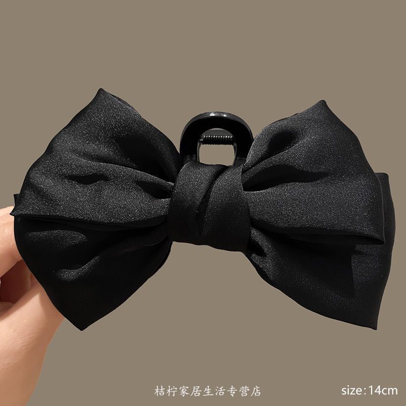 

New Oversized Bow Grab Clip Cute Sweet Back Head Hairpin Women s Spring and Summer Large Shark Hairpin High-grade Headwear