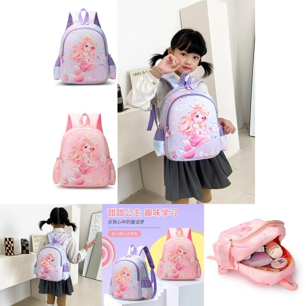 Stylish And Spacious Kids Cartoon Backpack For School With Durable Nylon Material