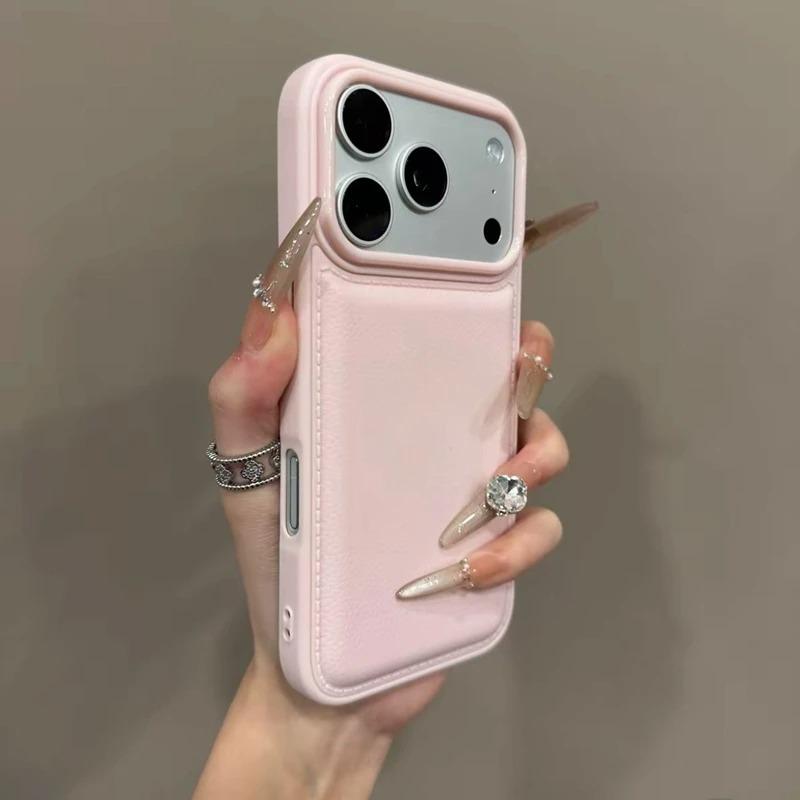 

Розкішний шкіряний чохол для телефону з текстурою барабана для iPhone 17 16 Pro Max Ударостійкі чохли для iPhone 17 Air 16 15 14 13 Pro Max М яка задня кришка For iPhone 17Pro Max