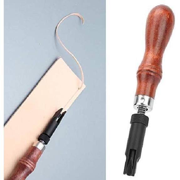 Leather Crafttool Groover, Adjustable "V" Type Leather Craft Stitching Groover Push Groover Skiving Edger Beveler Leather Grooving Craft Gouge Tool