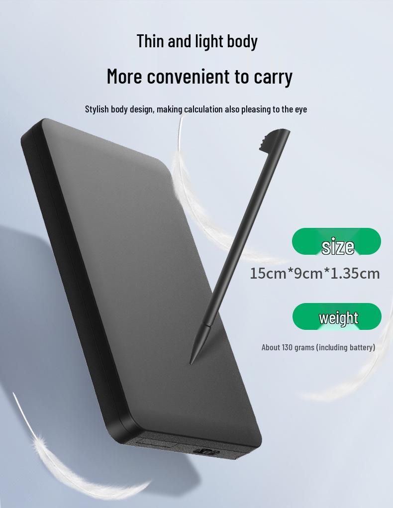 Portable LCD Writing Tablet with Flip Calculator for Students and Office