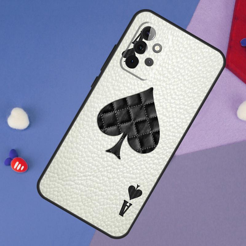 Ace of Spades Case For Samsung Galaxy A15 A54 A34 A14 A13 A53 A16 A26 A36 A56 A12 A22 A32 A52 A06 A35 A55