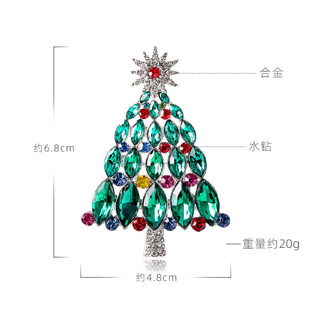 2023 Nuovo Cristallo Verde Incorporamento Moda Albero Di Natale Spilla Spilli Fascino Spille Con Strass per Le Donne Uomo Gioielli Unisex Regali
