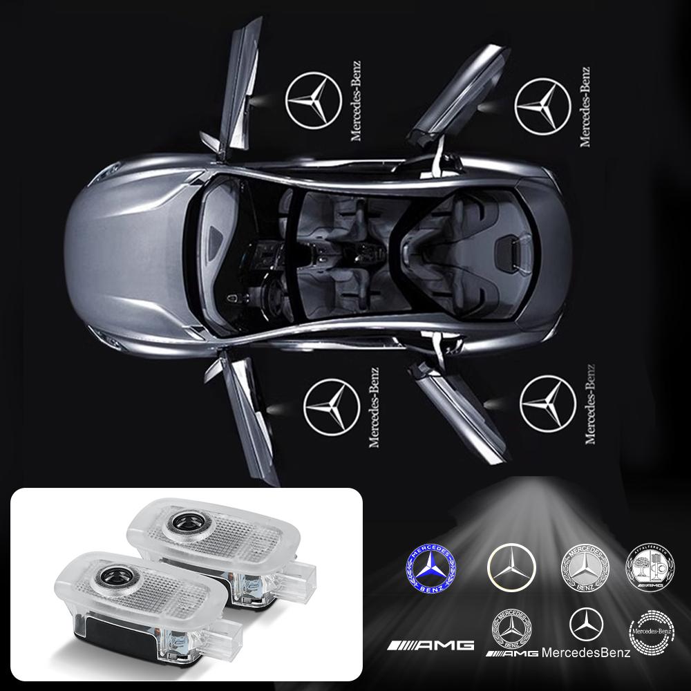 2PCS HD Car Door Welcome Lights Projector Lamps For Mercedes Benz S Class W221 2005 2006 2007 2008 2009 2010 2011 2012 2013 ZB1