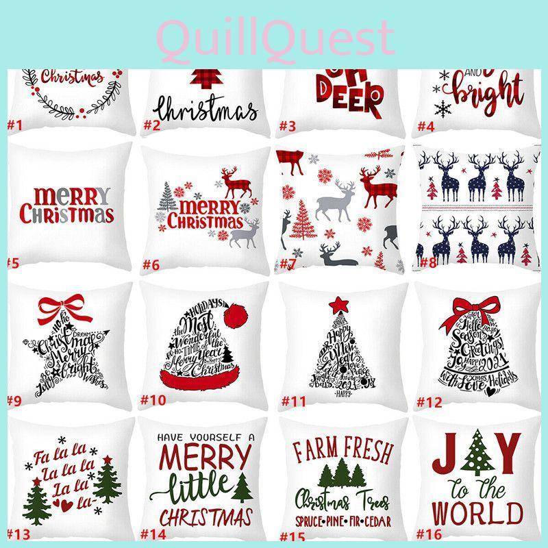 Vibrant Cartoon Christmas Cushion Cover Ideal For Home Sofa Decor With Xmas Tree