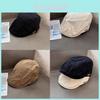 Simple Solid Color Letter Embroidery Neutral Casual Beret For Streetwear Men And Women