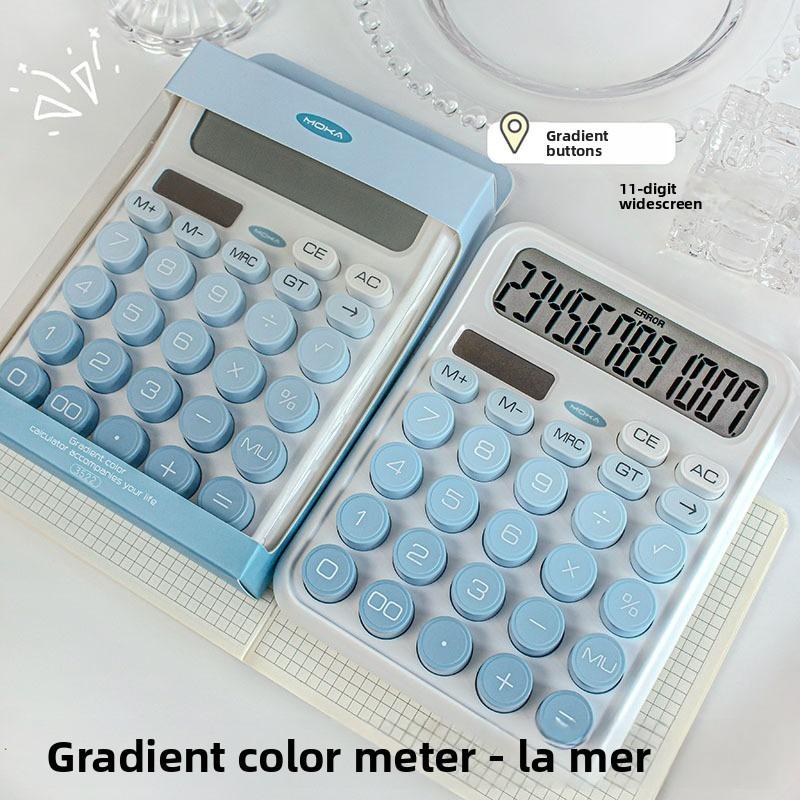 

Gradient Color Solar Calculator Silent Keys High Value Financial Tool for Students Office Use 1pc синій