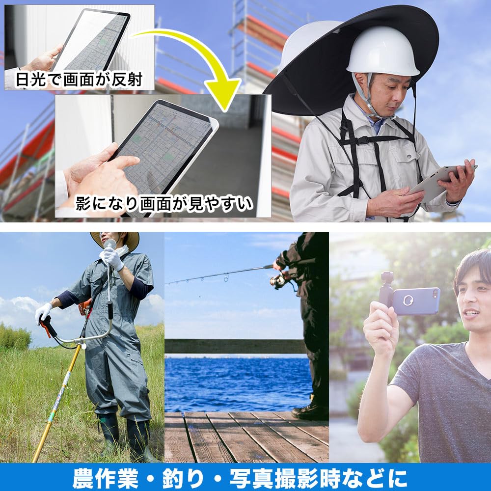 THANKO Varmebeskyttende Parasoll Lett Utendørs Arbeid Skyggeleggende Sammenleggbar UV-beskyttelse Hvit Ultrakompakt Oppbevaring Sammenleggbar Parasoll UCSF25CWH Herre