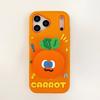 3D Cartoon Carrot Stand Case for iPhone 14/13/17/16/15 Pro Max