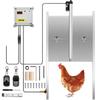 Automatic Chicken Coop Door, Timer and Light Sensor Chicken Door Opener, 12V 66W Chicken Coop Door, Electric Poultry Door Opener Kit with Infrared