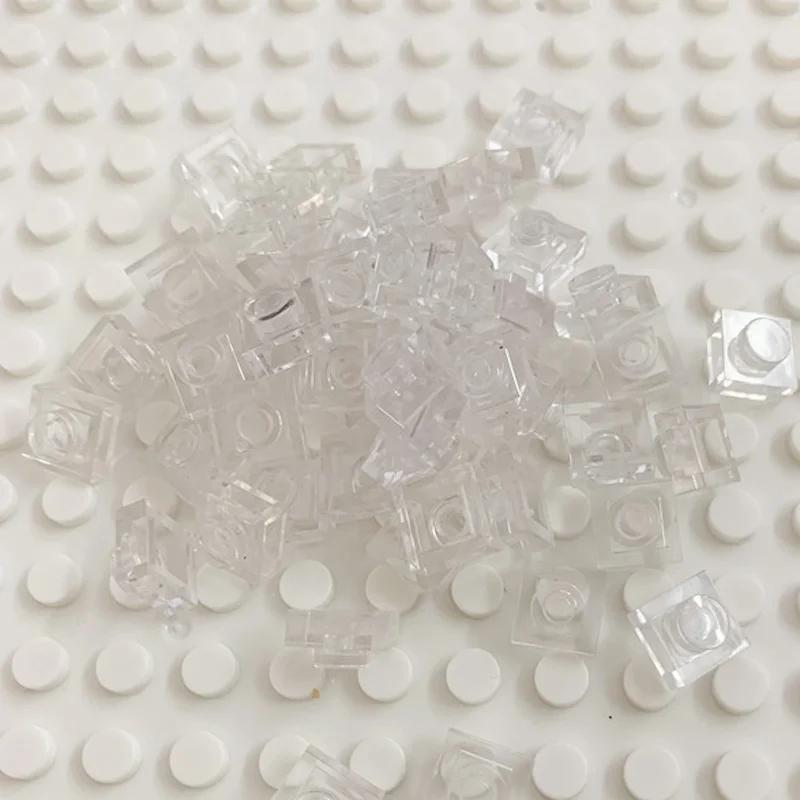 Non-Toxic Small Building Block Thin Bricks Transparent Color 1X1 Dots 180Pcs Mix Colors Diy Parts Brick 3024 Moc Toy For Children