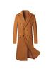 European Size Men's Long Wool Over-the-Knee Coat, Autumn/Winter