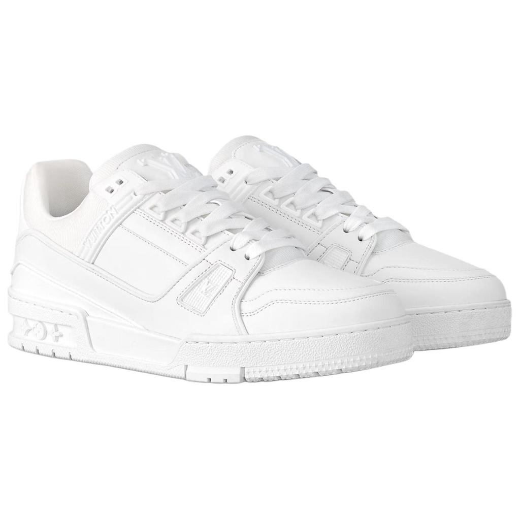 Louis Vuitton Trainer Leather Low Top Skateboard Shoes Women's White 1AC29O