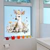 Cartoon Animal Floral Butterfly Window Stickers, PVC Static Cling Glass Decals for Window Storefront Home Decoration