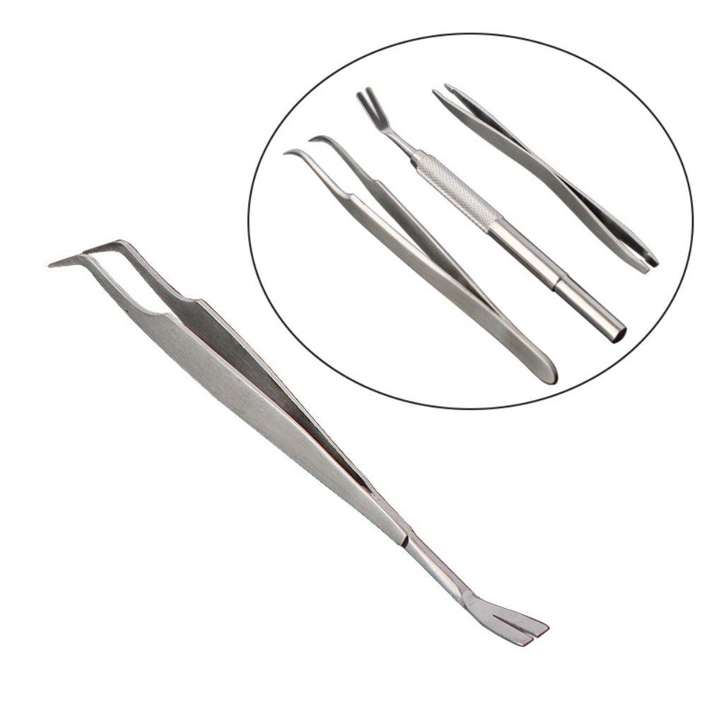 Stainless Steel Scratching Hook Tweezers Clips Set Cat Dog Tick Removal Tool Pet Flea Remover Tool Pet Grooming Supplies