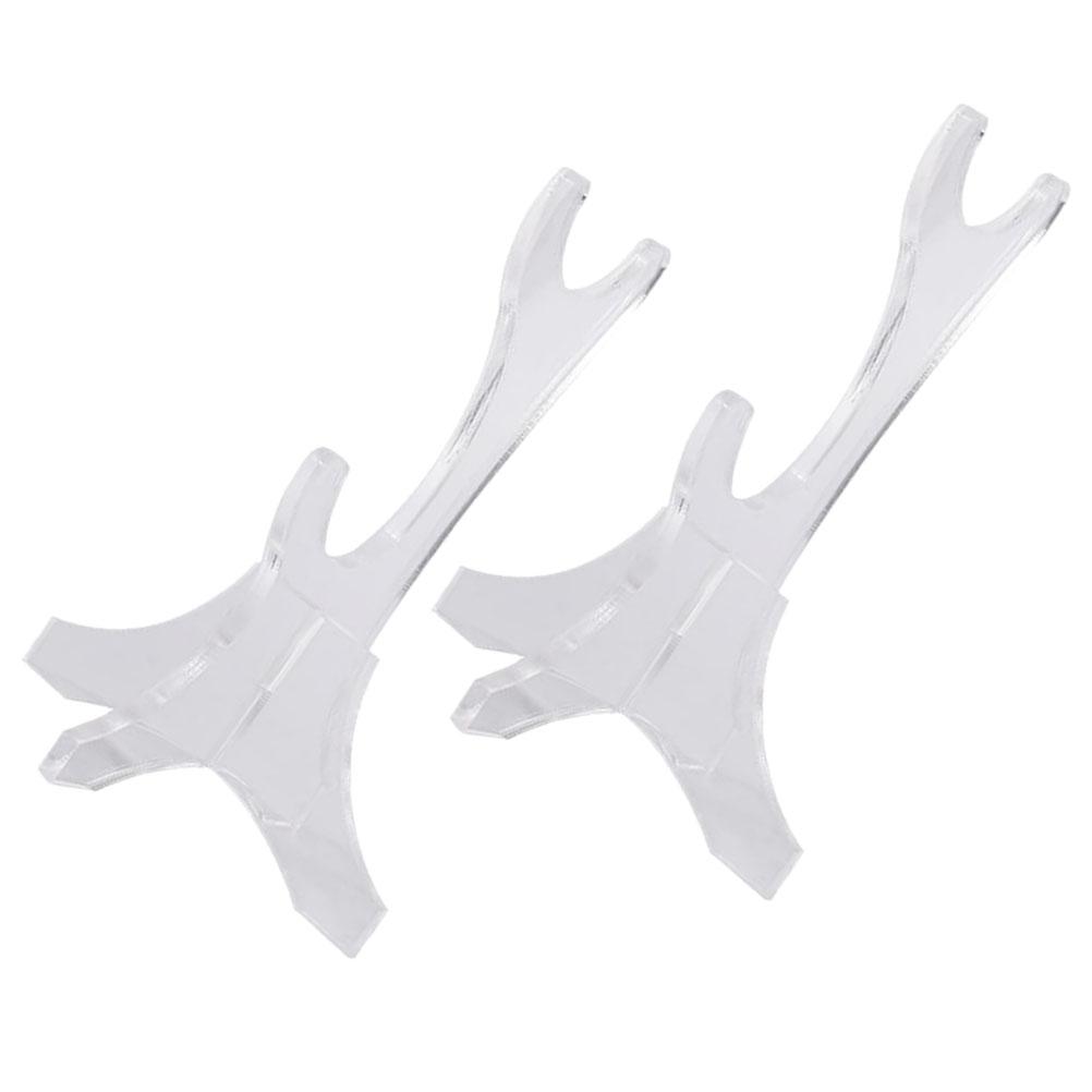 2pcs Acrylic Display Stand Double Layer Desktop Holder for Light Showcase Easy Assemble Store Sleek Visually