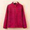 New Granular Fleece Jacket Spring and Autumn Fleece Thickened Warm Cardigan Middle-aged and Elderly Women's Top