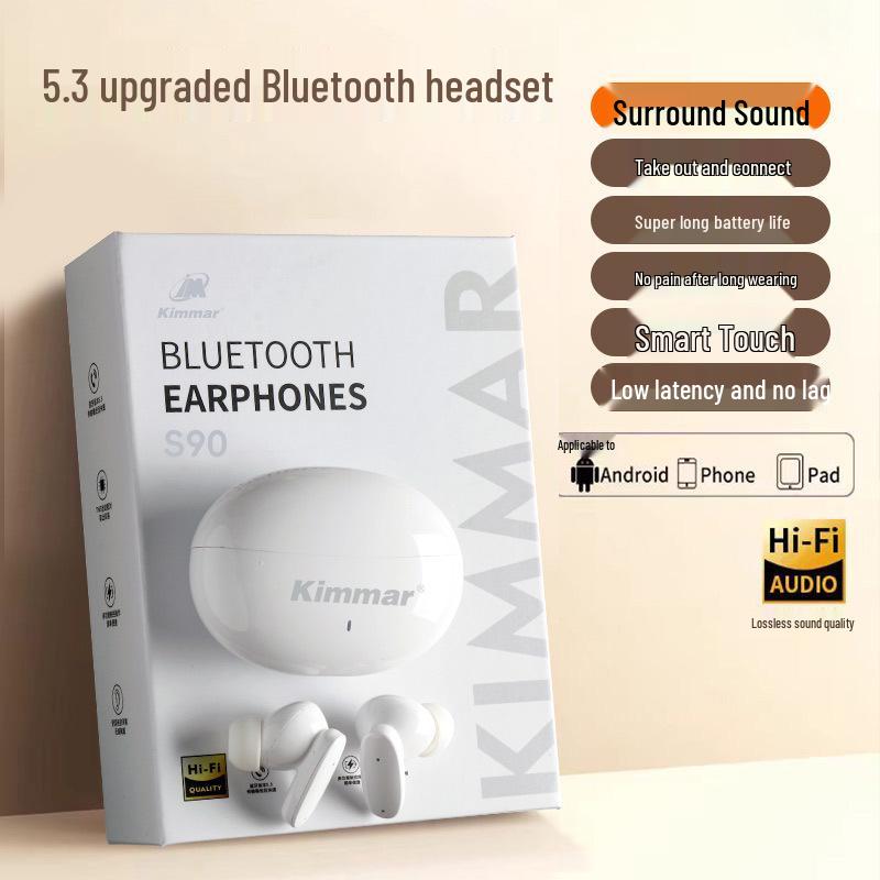 Premium Noise-Cancelling Bluetooth Earphones with Long Battery Life, Compatible with Android, Xiaomi, Apple