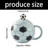 Kreativer Fußball-Form Trinkbecher 14oz Keramik-Fußballbecher Für Partys DekorationUnd Sammlerstücke