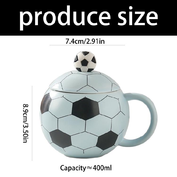 Kreativer Fußball-Form Trinkbecher 14oz Keramik-Fußballbecher Für Partys DekorationUnd Sammlerstücke