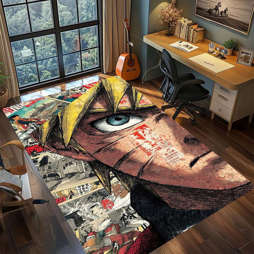 Naruto Anime Charakter Teppich für Wohnzimmer Schlafzimmer Heimdeko Coole Filmmatte Spielbodenmatte