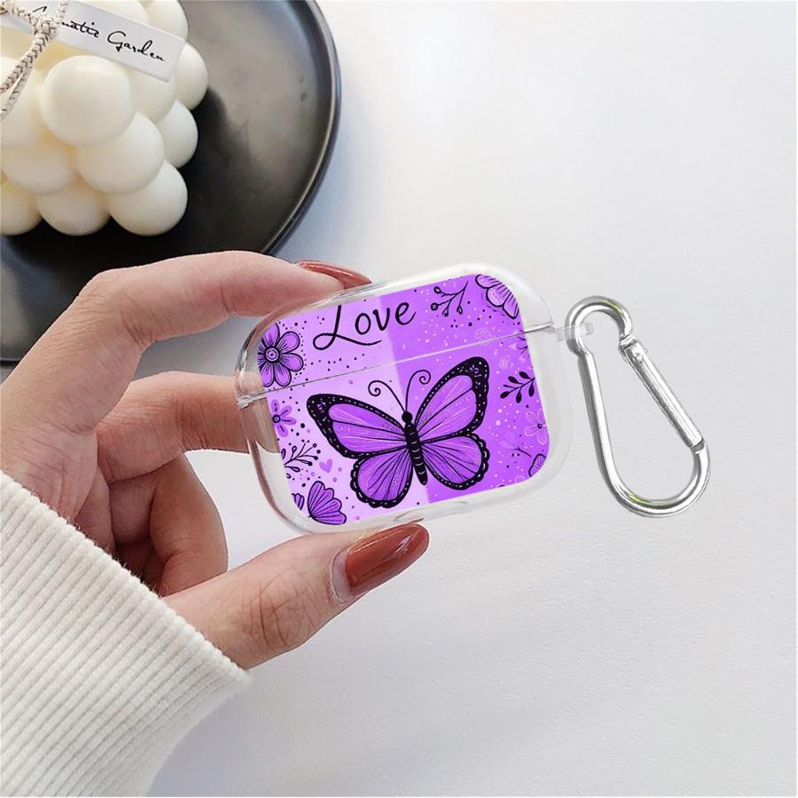 Color Butterfly Case For Airpods 1 3 2 Pro3 Pro2 Pro 4 Clear Earphone Cases Cover Airpods Pro 2