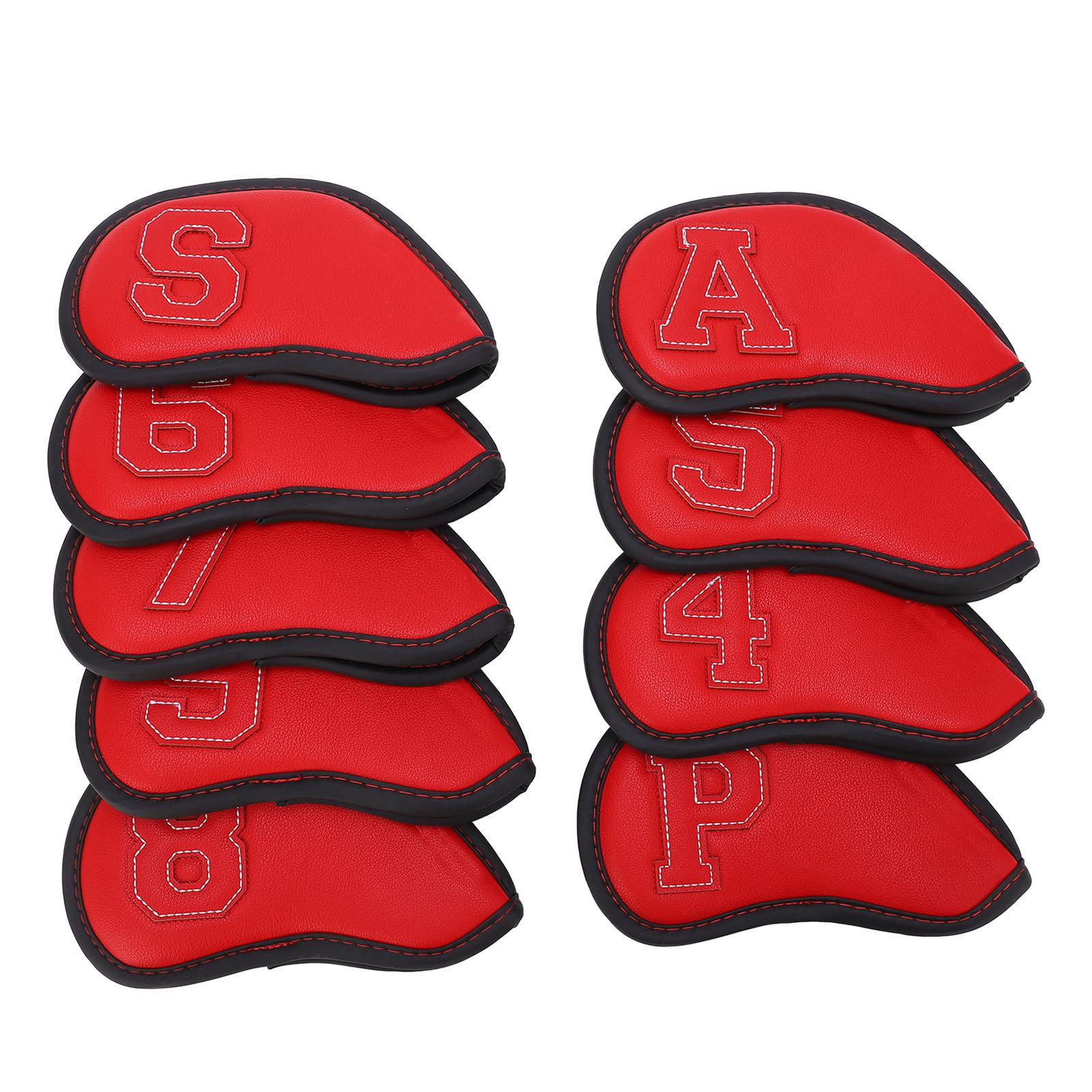 

Набір 9 шт. Чохли для голови гольф-айрона Водонепроникні Сонцезахисні Чохли для гольф-айронів Великі цифри Захисні