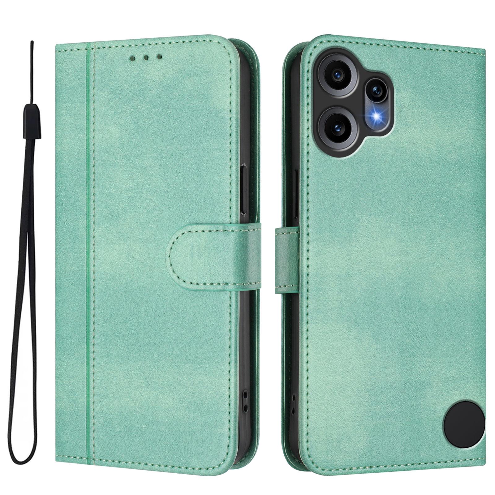 

For Nothing CMF Phone 2 Pro Cases Wallet Stand Retro Texture Leather Phone Cover with Lanyard A