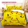 Pikachu Pokémon Pattern Bedding Home Decoration Birthday Gift (1 * Duvet Cover + 2 * Pillowcase, Without Core)
